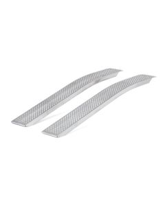 400Kg, Pair of curved aluminium ramps 2000mm x 200mm (6ft6inches x 8inches_
